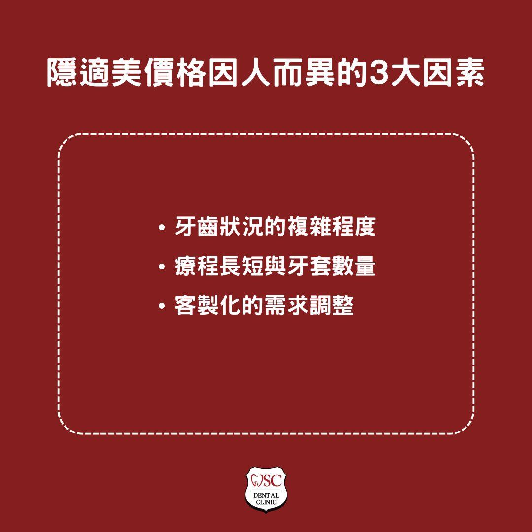 隱適美價格怎麼算?隱適美價格關鍵影響因素大公開 2 隱適美價格因人而異的3大因素