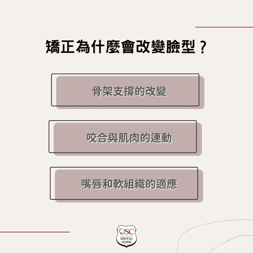 矯正牙齒臉型改變的關鍵!從骨架、咬合到笑容設計一次解析 1 矯正為什麼會改變臉型